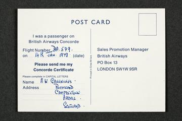 Concorde Postcard