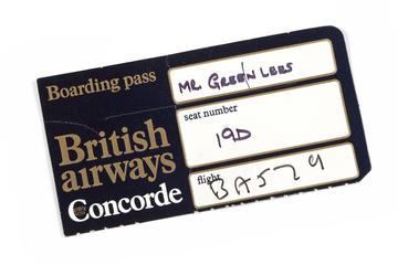 Concorde Boarding Pass