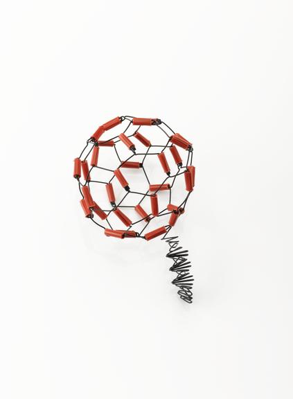 Model, of a Truncated icosahedron using an 'overlap' method
