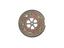 Galvanic brooch, various metals, perforated disc