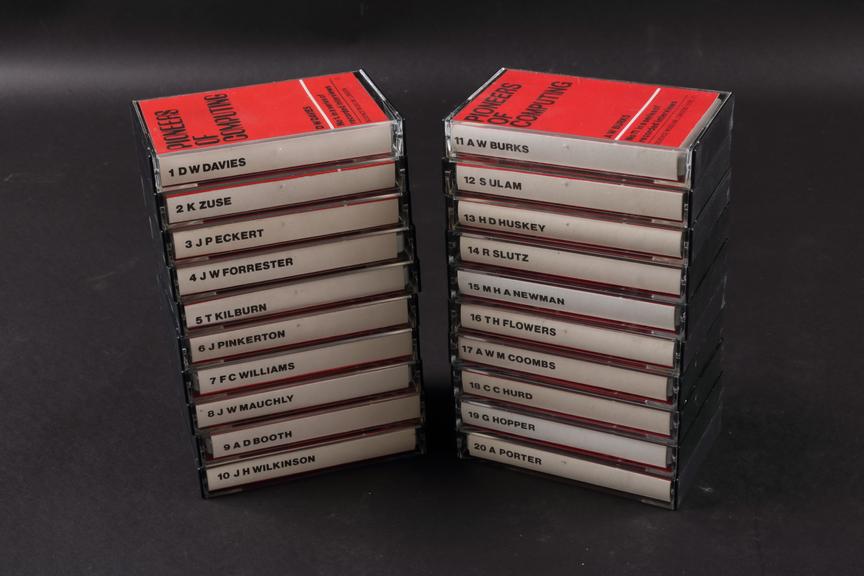 Set of 20 interviews on audio cassettes 'Pioneers of Computing'