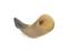 Cupping horn with small leather strip covering perfortion at