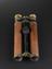 pair of leather-covered non-prismatic binoculars marked Kelso &