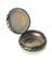 Circular snuff box, silver alloy, with hinged lid