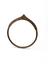 Copper neckring, split at back with flattened peaked front