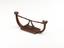 Wooden "bentwood" headrest fitted with leather thong and