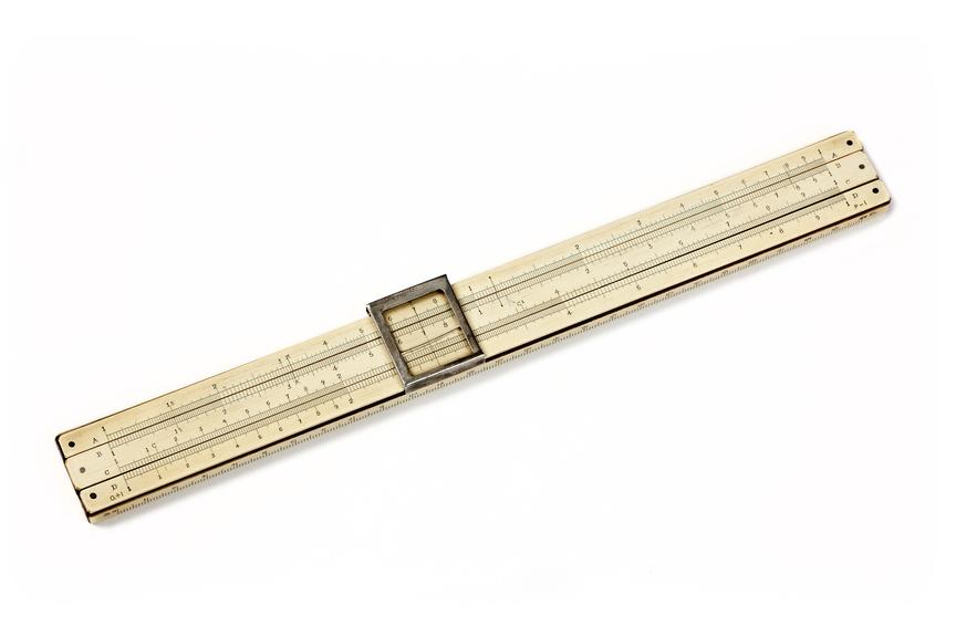 Slide rule, made by J. Halden and Company Limited.