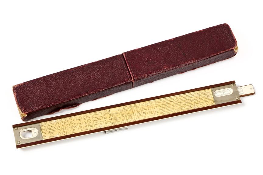 Slide rule, made by J. Halden and Company Limited.