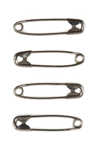 Safety pins from 'Tabloid' first aid kit