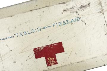 Case for 'Tabloid' first aid kit used by Alcock and Brown