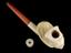 Meerschaum pipe and cigar holder, bowl in form of Turk's head