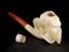 Meerschaum pipe and cigar holder, bowl in form of Turk's head