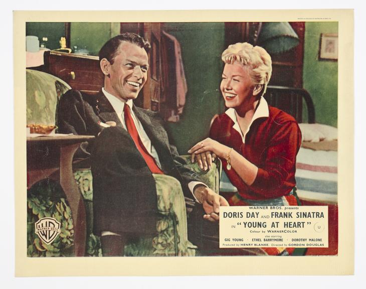 Coloured lobby card for 'Young at Heart', 1954.