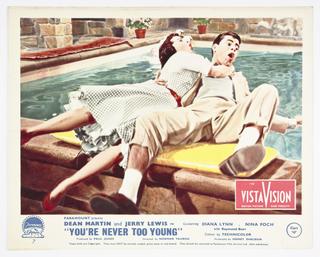 Lobby card for the film 'You're Never Too Young'