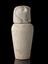 Limestone falcon headed canopic jar, Egyptian, 2000BC - 100AD.