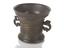 Bronze bell shaped mortar with 2 bands of decoration