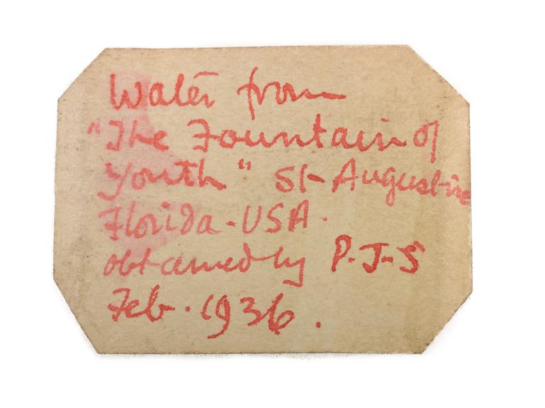 Bottle of medicinal water from the 'Fountain of Youth'