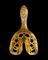 Dental impression tray, bronze, gilt, probably French