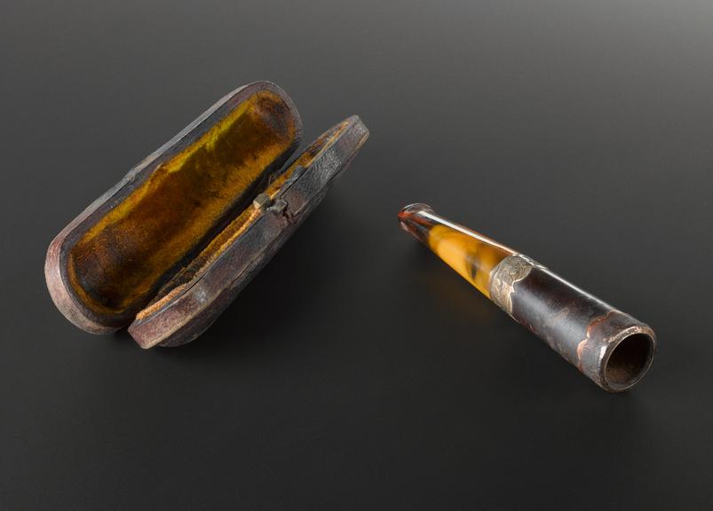 cigarette holder mouthpiece Vulcanite cigar holder with amber mouthpiece