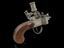 Flintlock tinder pistol with candle holder