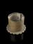 Cylindrical copper match holder with brass stand