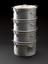 Set of 4 stacking steaming pans each with a pair of handles