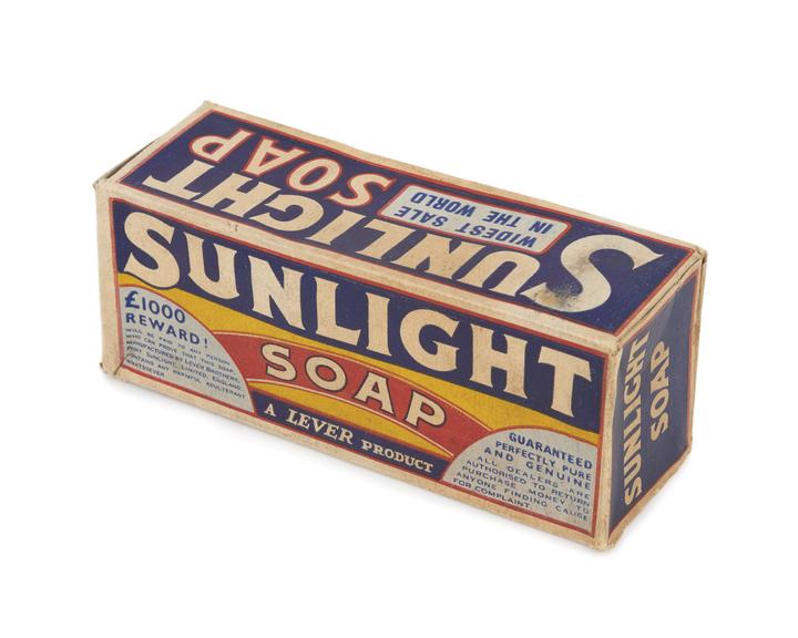 Box for Sunlight brand soap