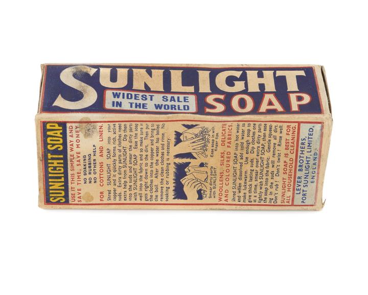 Box for Sunlight brand soap