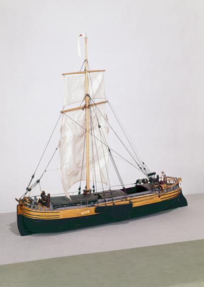 Model of a Humber Keel (sailing vessel; cargo vessel)