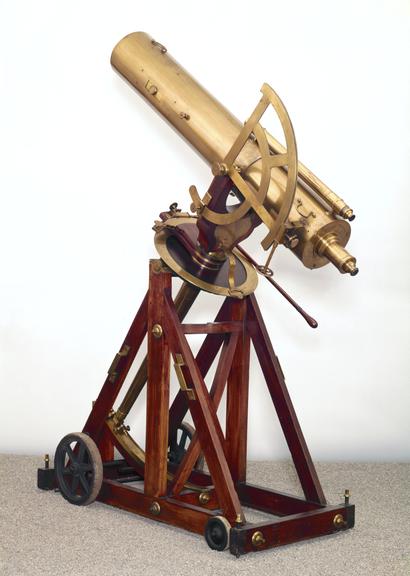 Reflecting telescope with trolly stand, 1767-1768