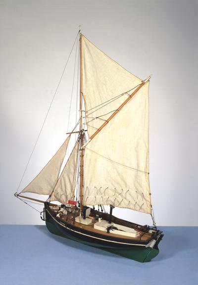 Rigged model of a Harwich Bawley (sailing vessel; fishing vessel; bawley)