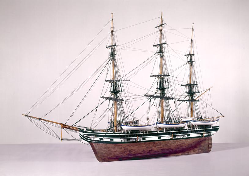 Rigged model of American Whaling ship 'Alice Mandell' of New Bedford