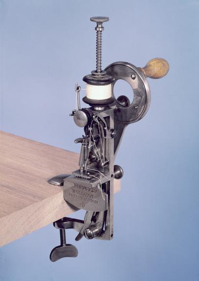 Moldacot pocket sewing machine, 1887. (sewing machines)