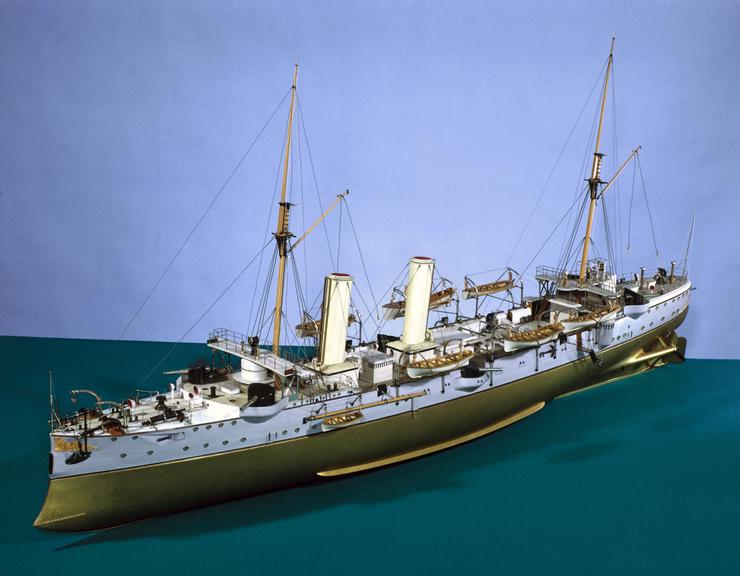 Model, of the third-class protected cruiser the HMS 'Magicienne' (1888)