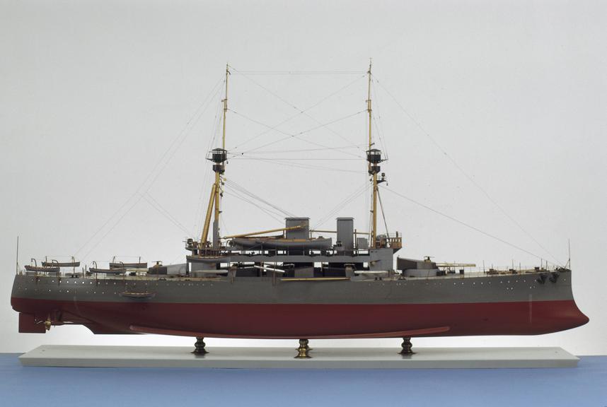 Whole model (scale 1:48) of HM first class battleship 'Lord