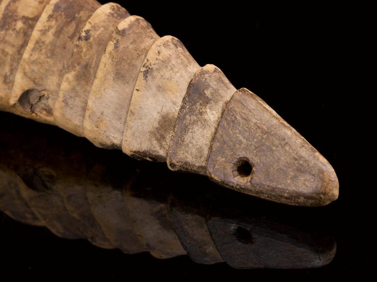 Plugs barbed plug for seal wounds, wood, Eskimo, 1871-1920