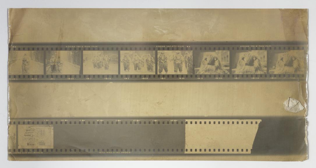 Contact sheet, entitled Yeti march along Shelton Street