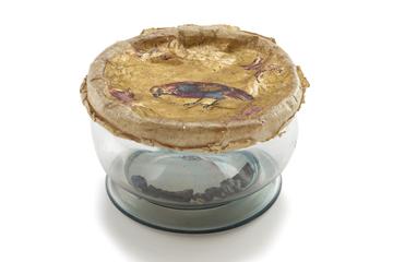 Glass bowl with cover