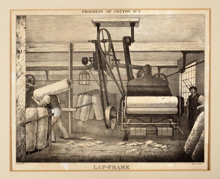 Early prints of cotton mills and cotton processes