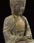 Statue of a seated Buddha, hollow bronze figure