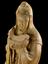 Carved wooden statue of standing female deity