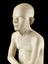 Alabaster statue of seated man, probably Indian, 1801-1900