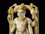 Gilt alabaster statue of the supreme Hindu God Vishnu