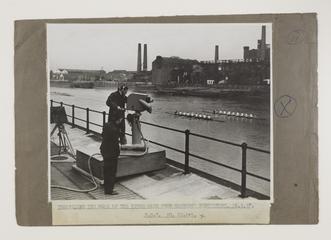 Photograph of the first televised Oxford and Cambridge Boat Race
