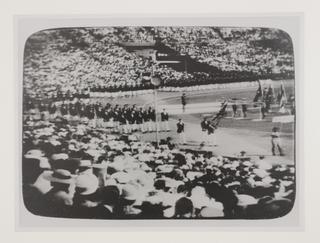 Photograph of the televised opening ceremony of the 1948 Olympic Games