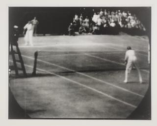 Photograph of the first televised Wimbledon tournament