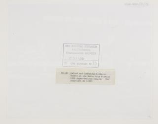 Photograph of Emitron camera captruing the Hurdles race at the Oxford and Cambridge Athlete Sports