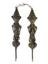 Brass figurated staffs, linked male and female, edan Ogboni