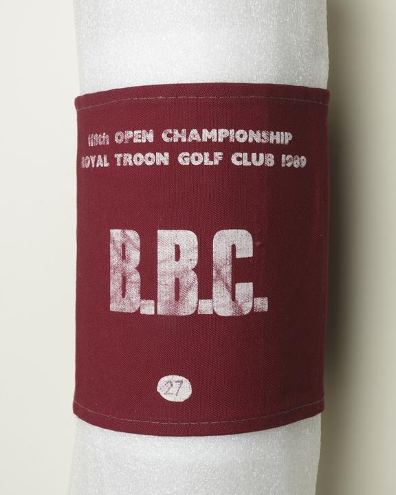 Media armband for the 118th Open Championship, 1989