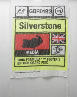 Media bib for the 2006 Formula 1 Foster's British Grand Prix at Silverstone